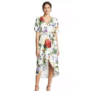 ALICE + OLIVIA NWT Clarine Faux Wrap Midi Dress